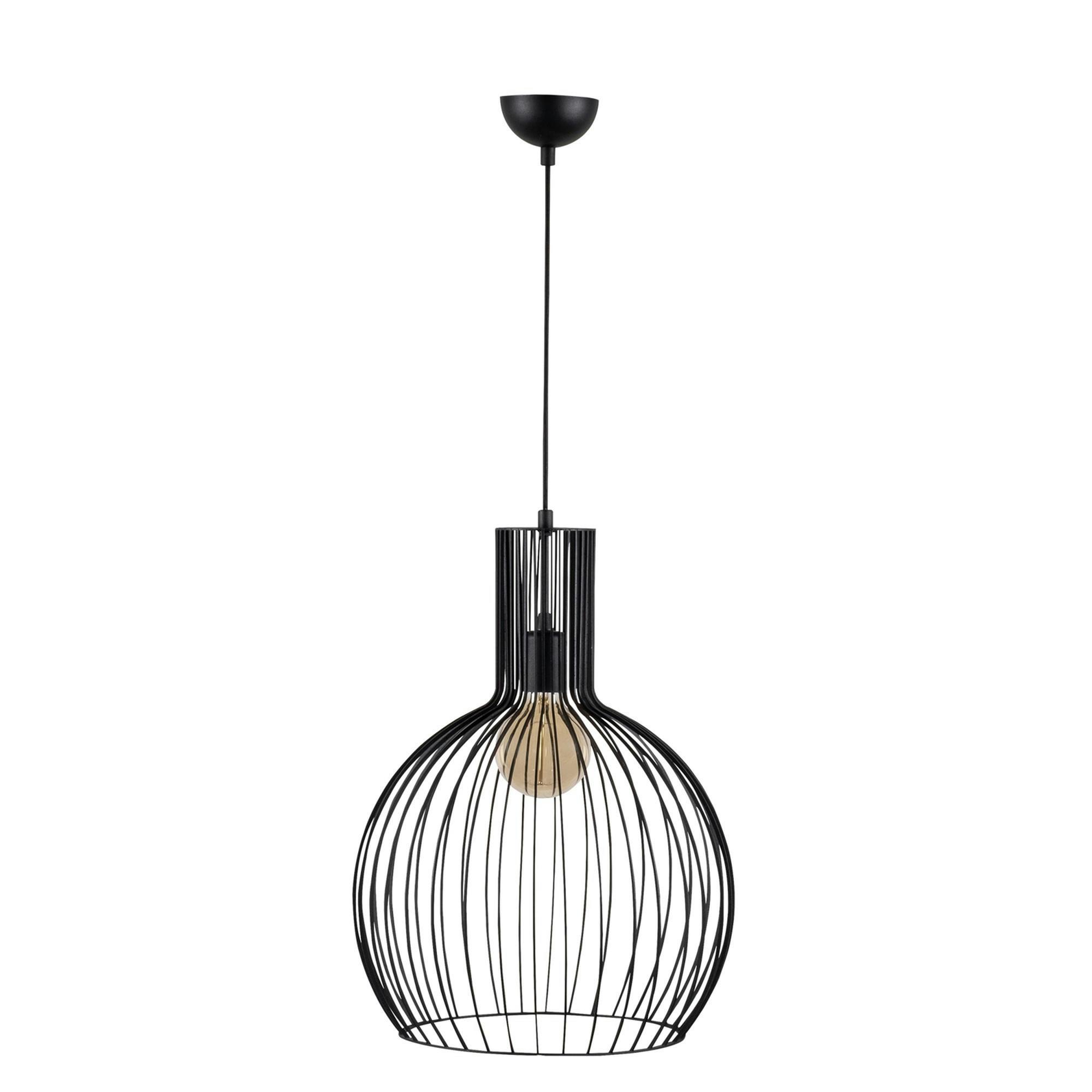 Suspension noire filaire – design globe moderne ERZIN