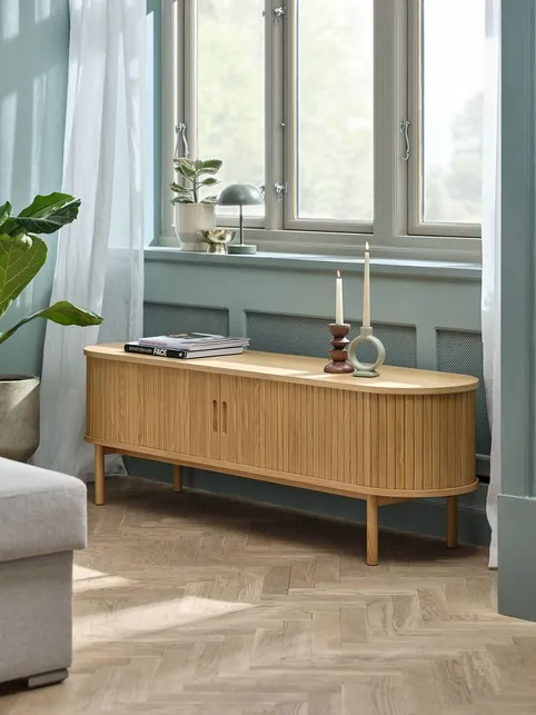 TV-bord LYNGVIG 160cm jalousi eg natur