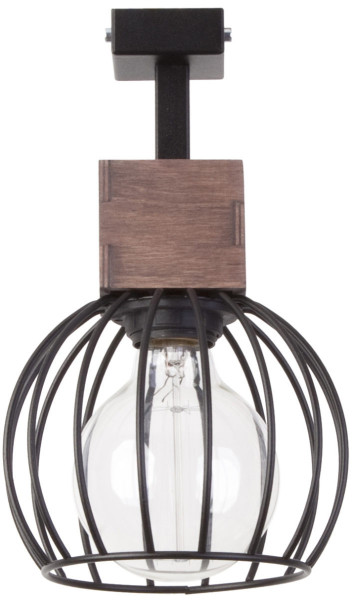 Lampa sufitowa Milan czarna-ciemne drewno 1xE27x15W IP20 Sigma Lighting