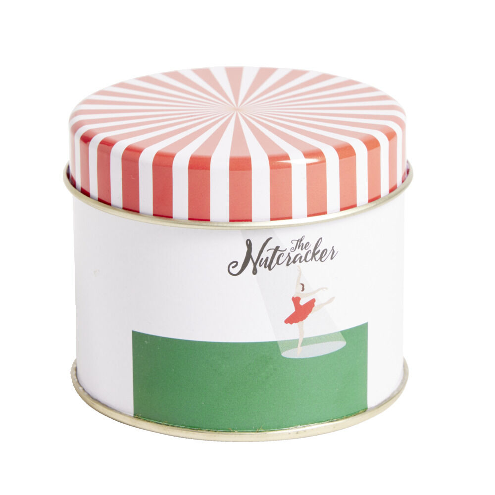 BoÎte alimentaire the Nutcracker acier rouge blanc et vert Ø7,3xH6cm