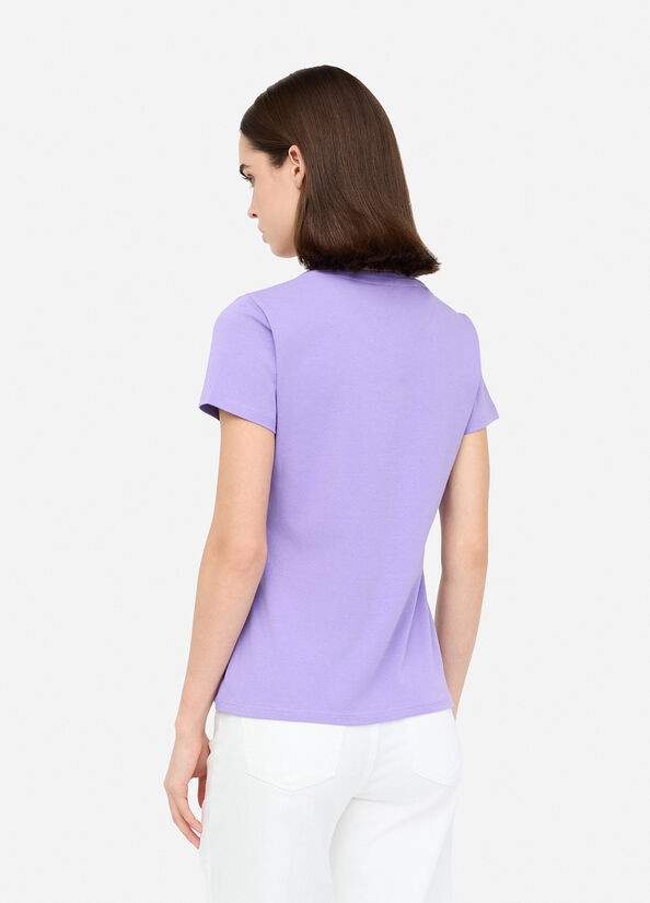 T-shirt con stampa laminata