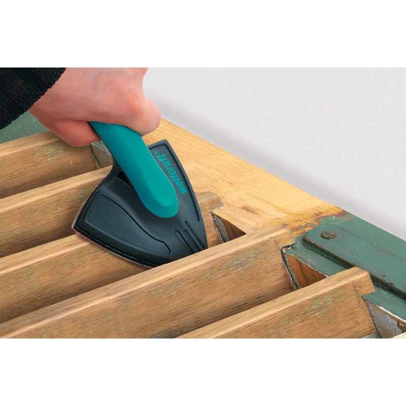 Patin abrasif pour ponceuse d'angle G80 - 120 95 mm 5 pièces WOLFCRAFT
