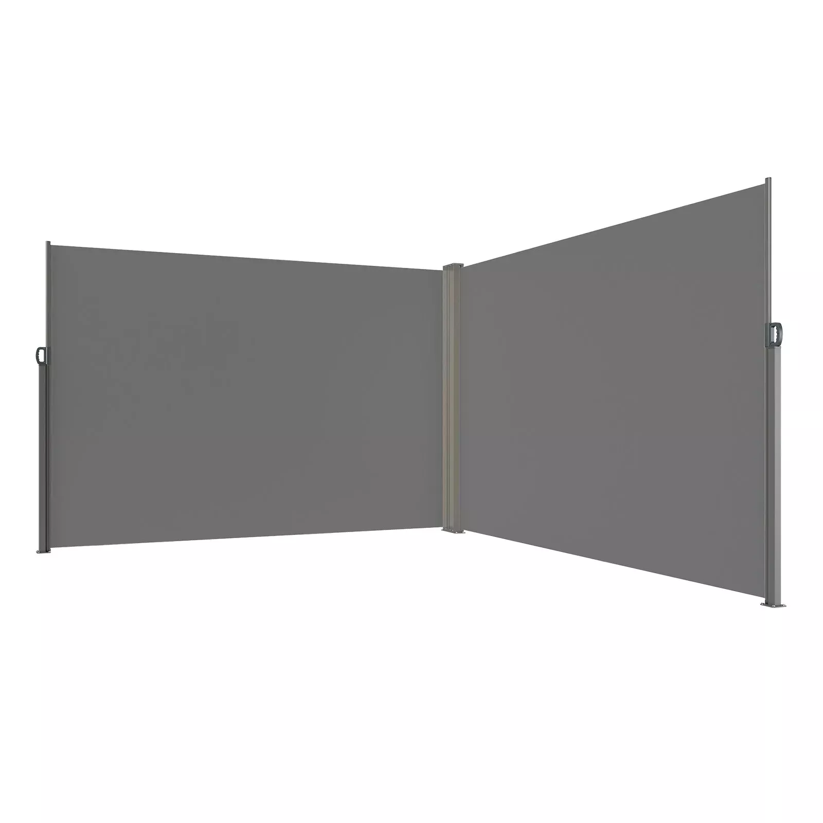Roleta boczna tarasowa 200x600cm wodoodporna osłona balkonowa szara