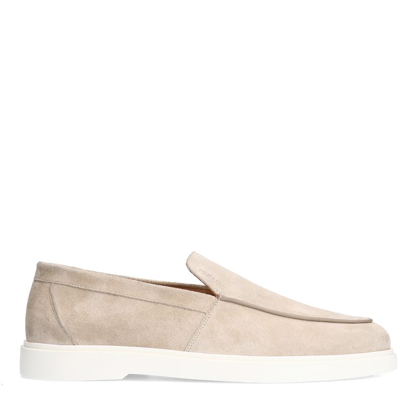 Manfield Beige suède loafers