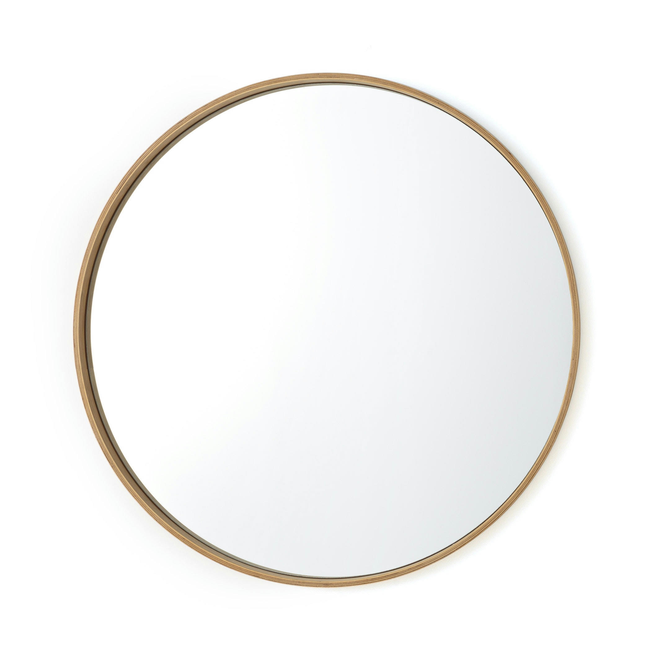 Miroir rond plaqué chêne Ø100 cm, Alaria