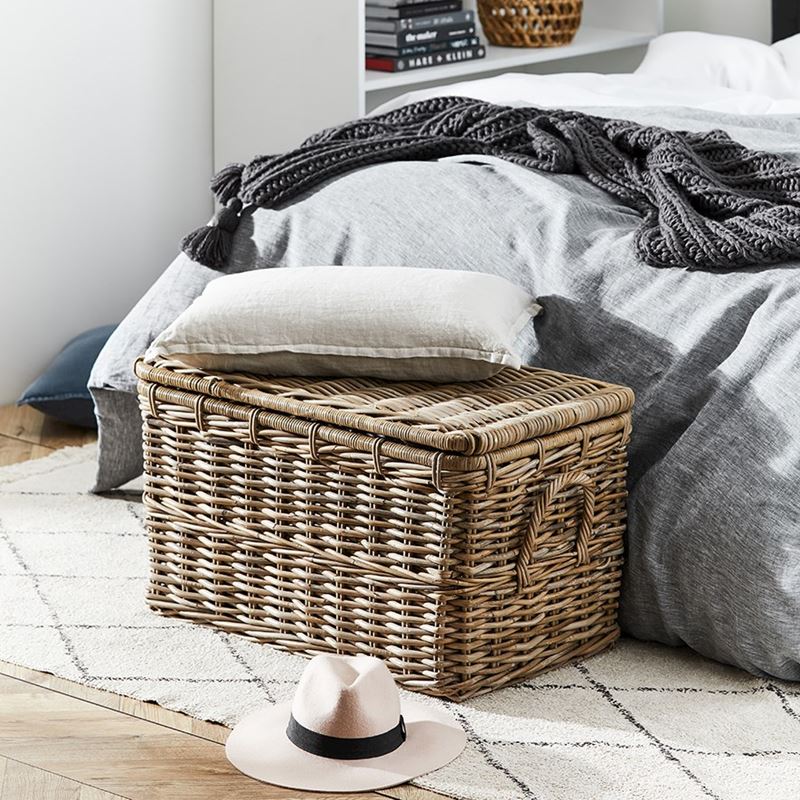 Belgian Vintage Washed Linen Long Cushion Linen