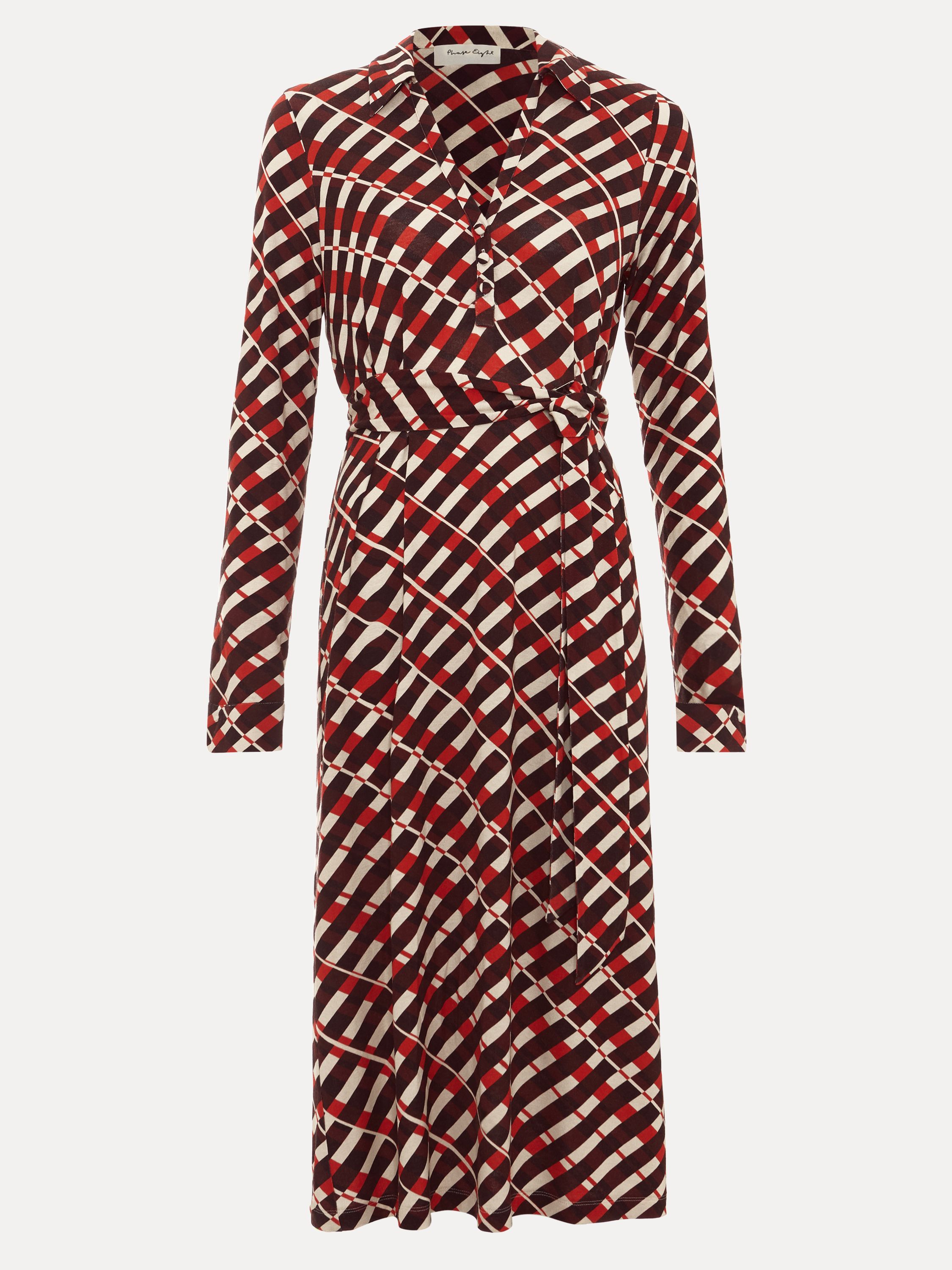 Phase Eight Check Midi Dress