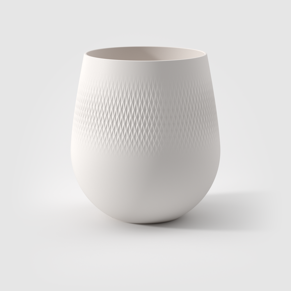 Manufacture Vase - White, 8.2'' x 9.1'', Premium Porcelain