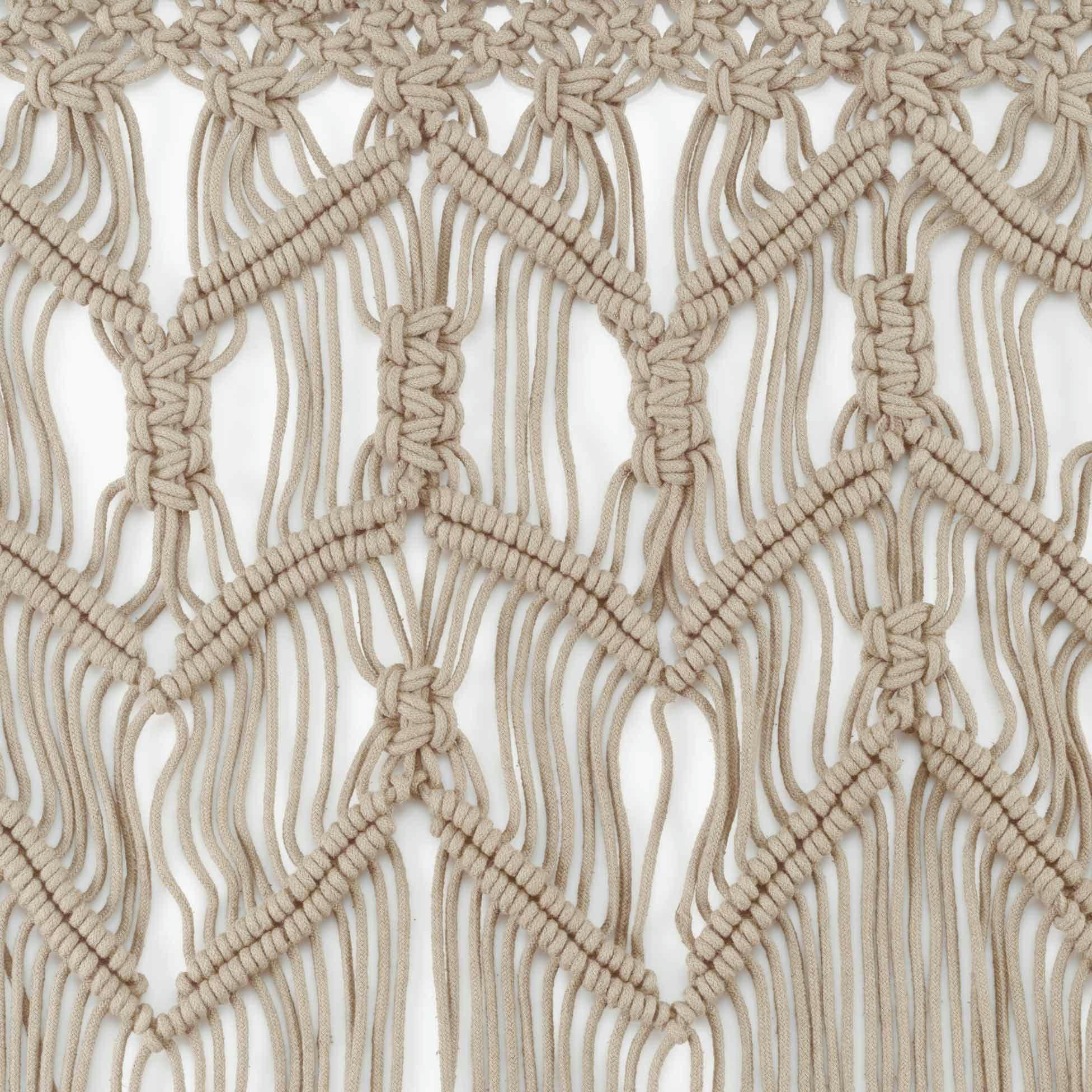 - Rideau à fils 90x200cm coton macramé naturel