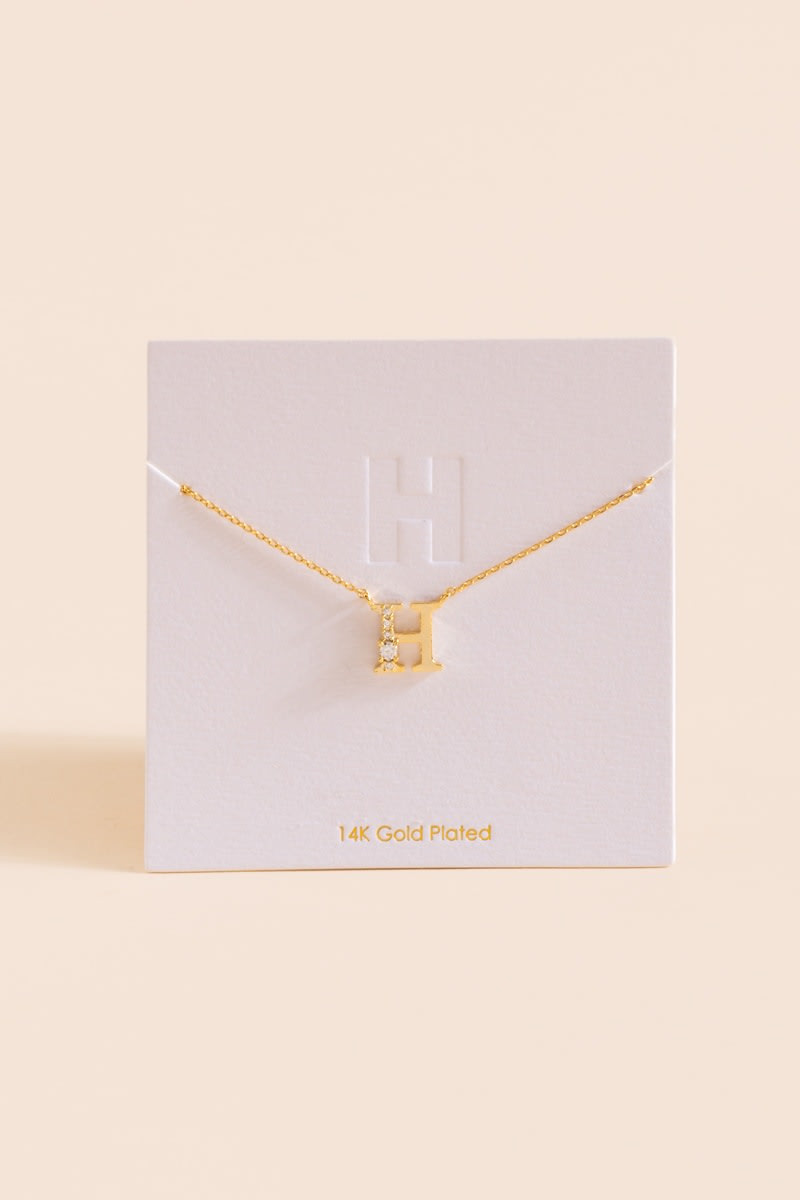 Crystal Cluster Initial Necklace