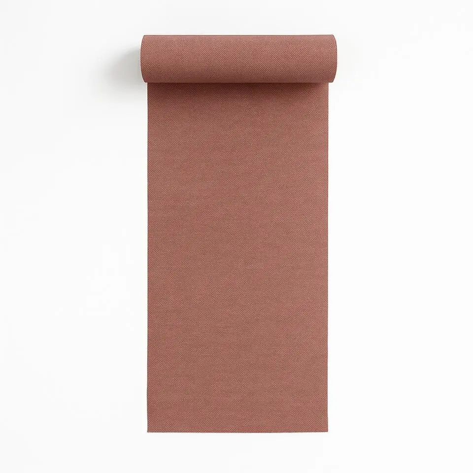 Dutch Wallcoverings Vliesbehang Linen & Textures uni - rood - 10,05m x 53cm