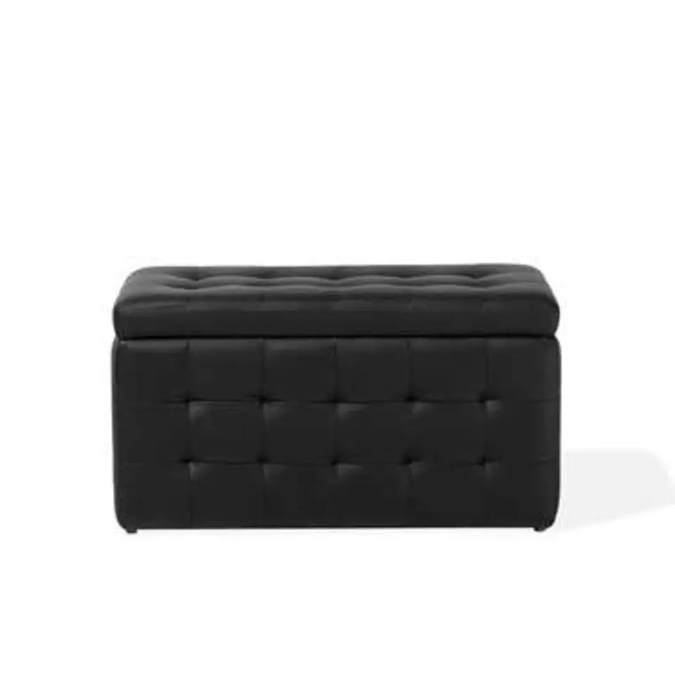 MICHIGAN - Ottomaan - Zwart - Kunstleer