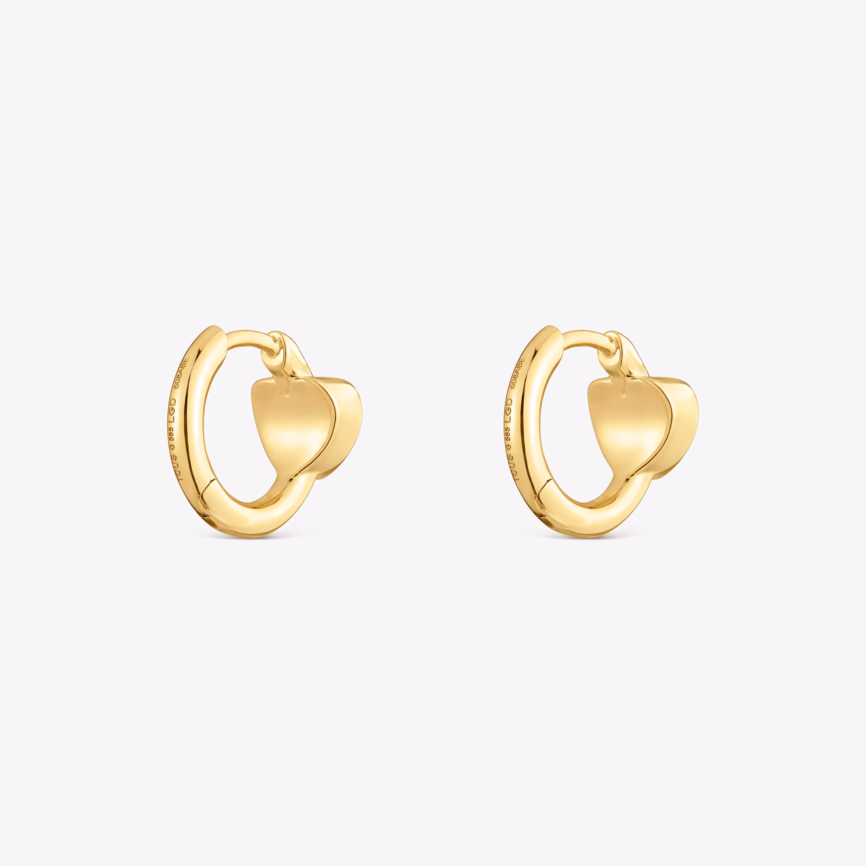 Pendientes aro de oro con diamantes creados en laboratorio y motivo corazón TOUS Lili