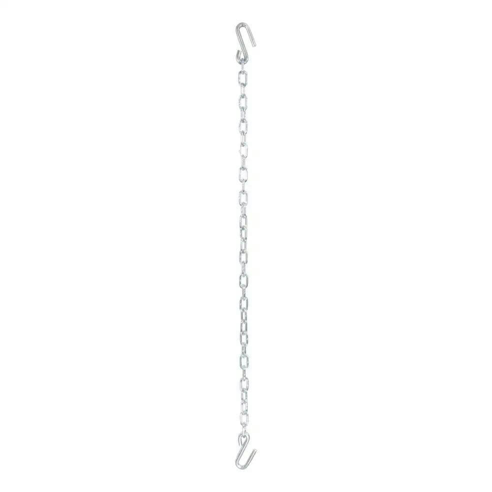 CURT 80031 CURT Safety Chain with S-Hooks, 48-in, 5,000-lb, Clear Zinc