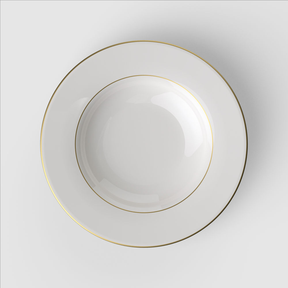 Anmut Soup bowl - White, 9.8'', Premium Bone Porcelain