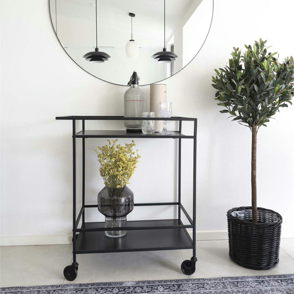 VITA - Desserte à roulettes noire