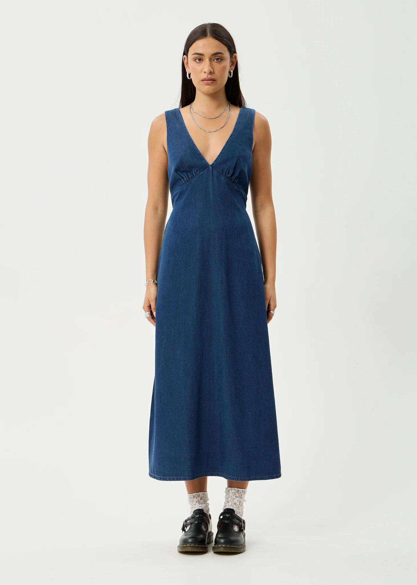 AFENDS Womens Palmer - Maxi Dress - Ink