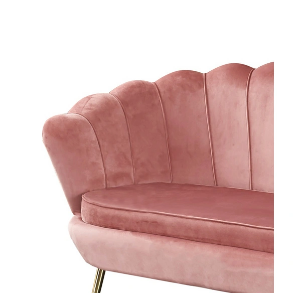 Muschelsofa, Höhe: 78 cm, rose/goldfarben