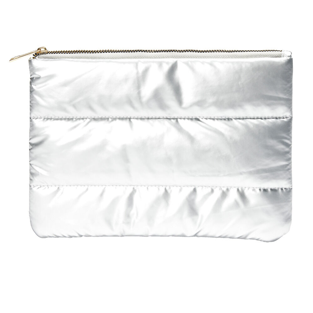 Pochette à cosmétiques matelassée design doudoune 25x18cm - 3 coloris