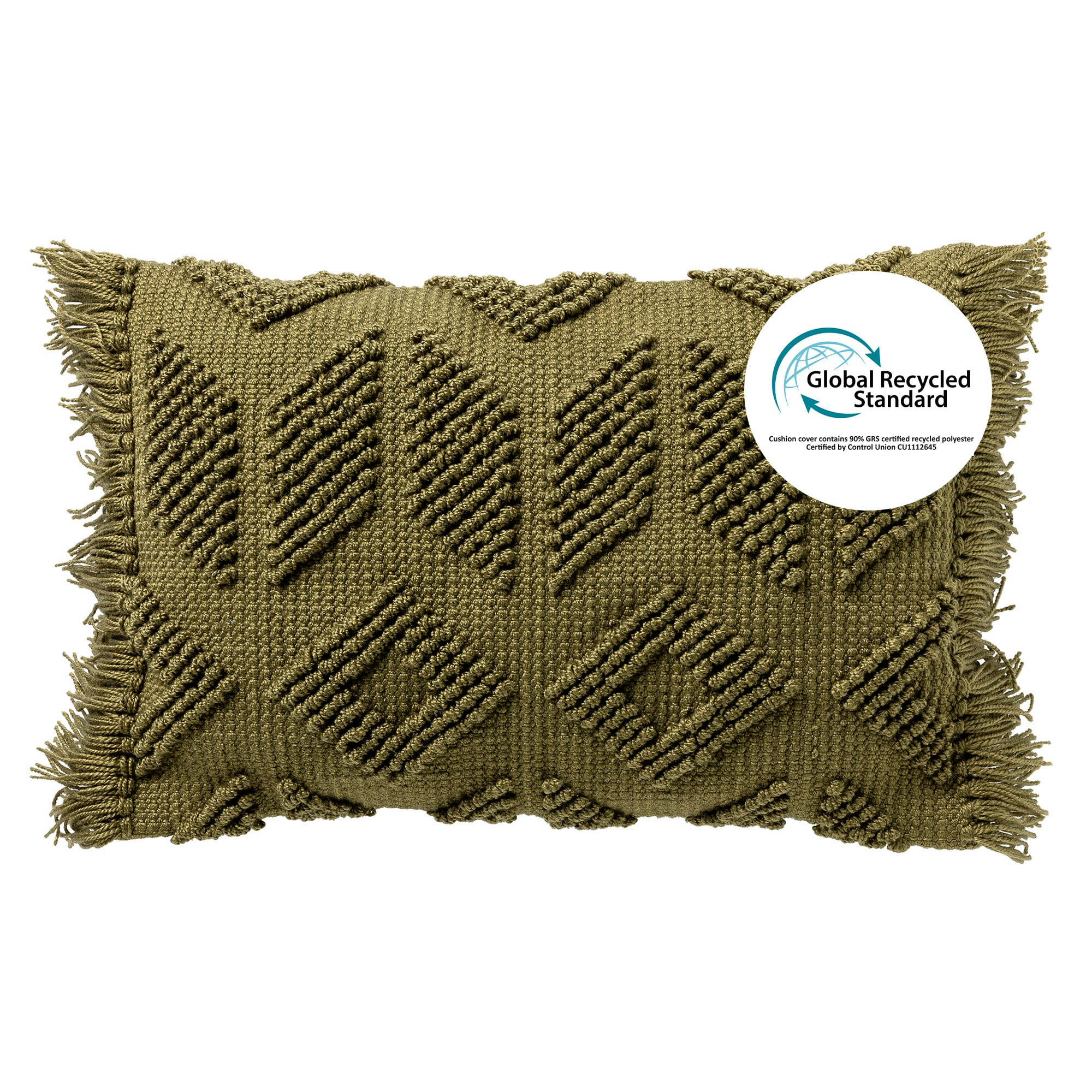 ODIN - Coussin - vert en polyester et coton 40x60 cm avec motif