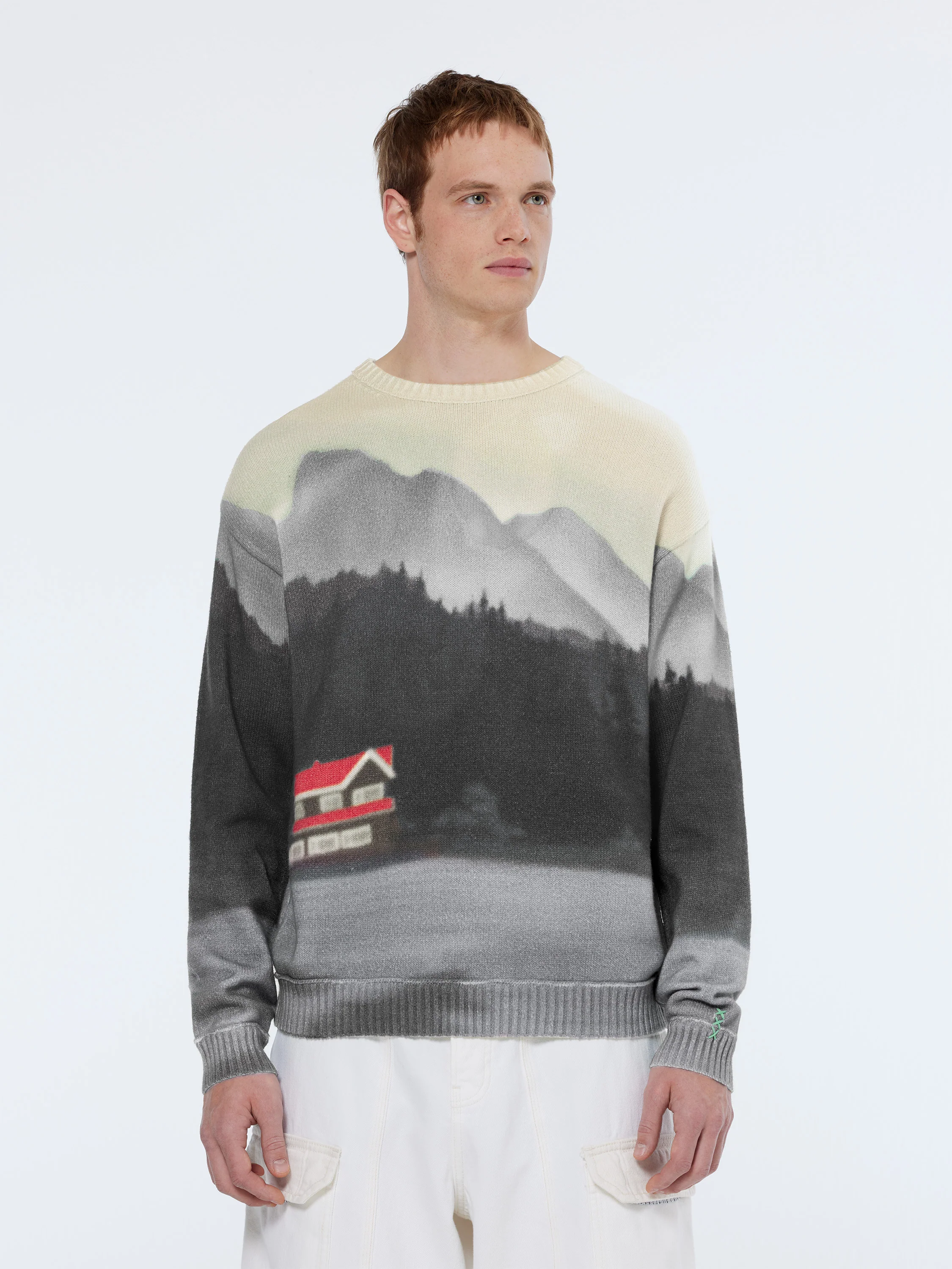 Lakehouse Printed Drop Shoulder Crewneck