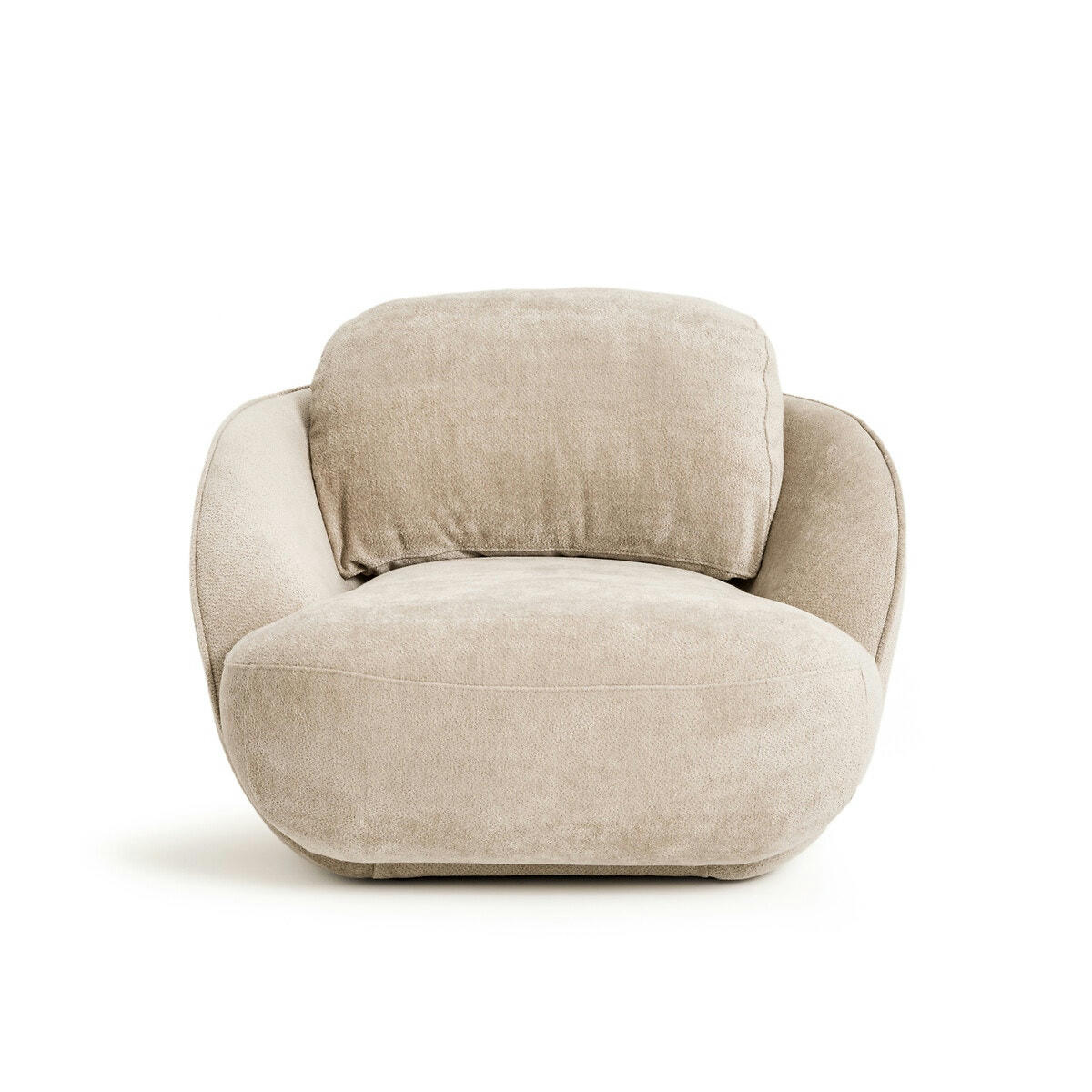 Fauteuil boule tissu velours, Alpine