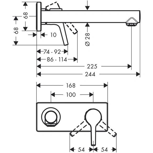 Waschtischarmatur »Talis S«, Messing