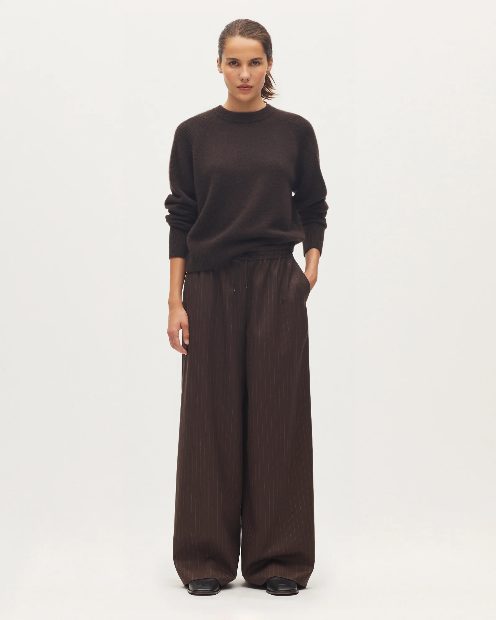 Pantalon ample à plis YVONNE