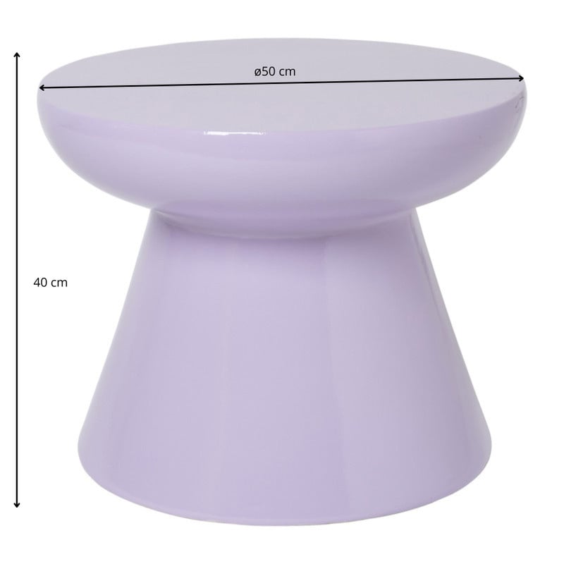 Bijzettafel conisch - lila - &Oslash;50x40