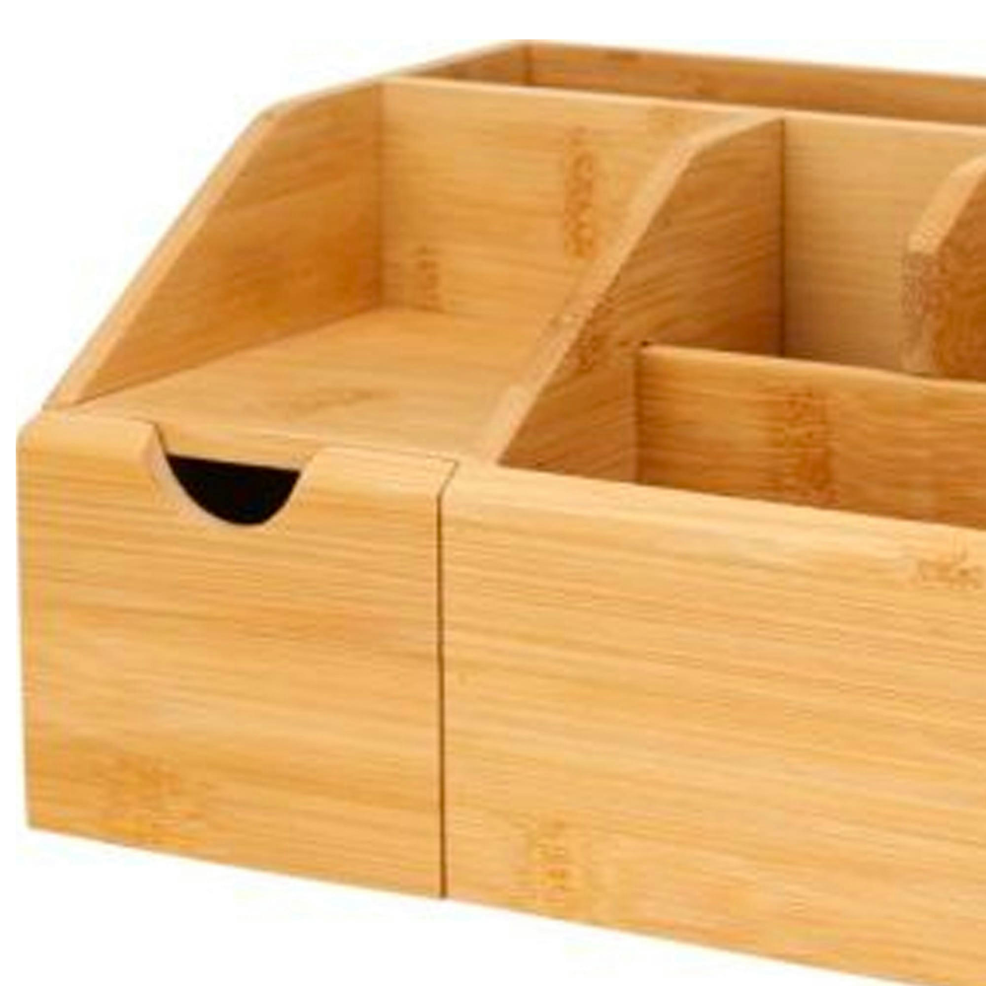 - Rangement organisateur maquillage bambou 24x15x11cm