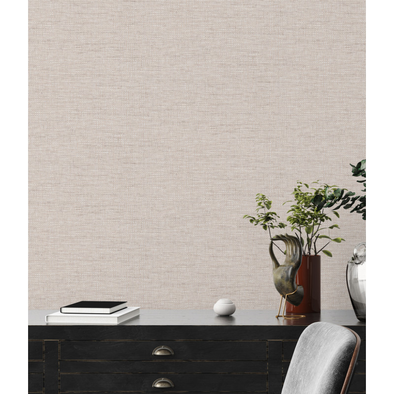 Intissé vinyle Paille beige 53 cm