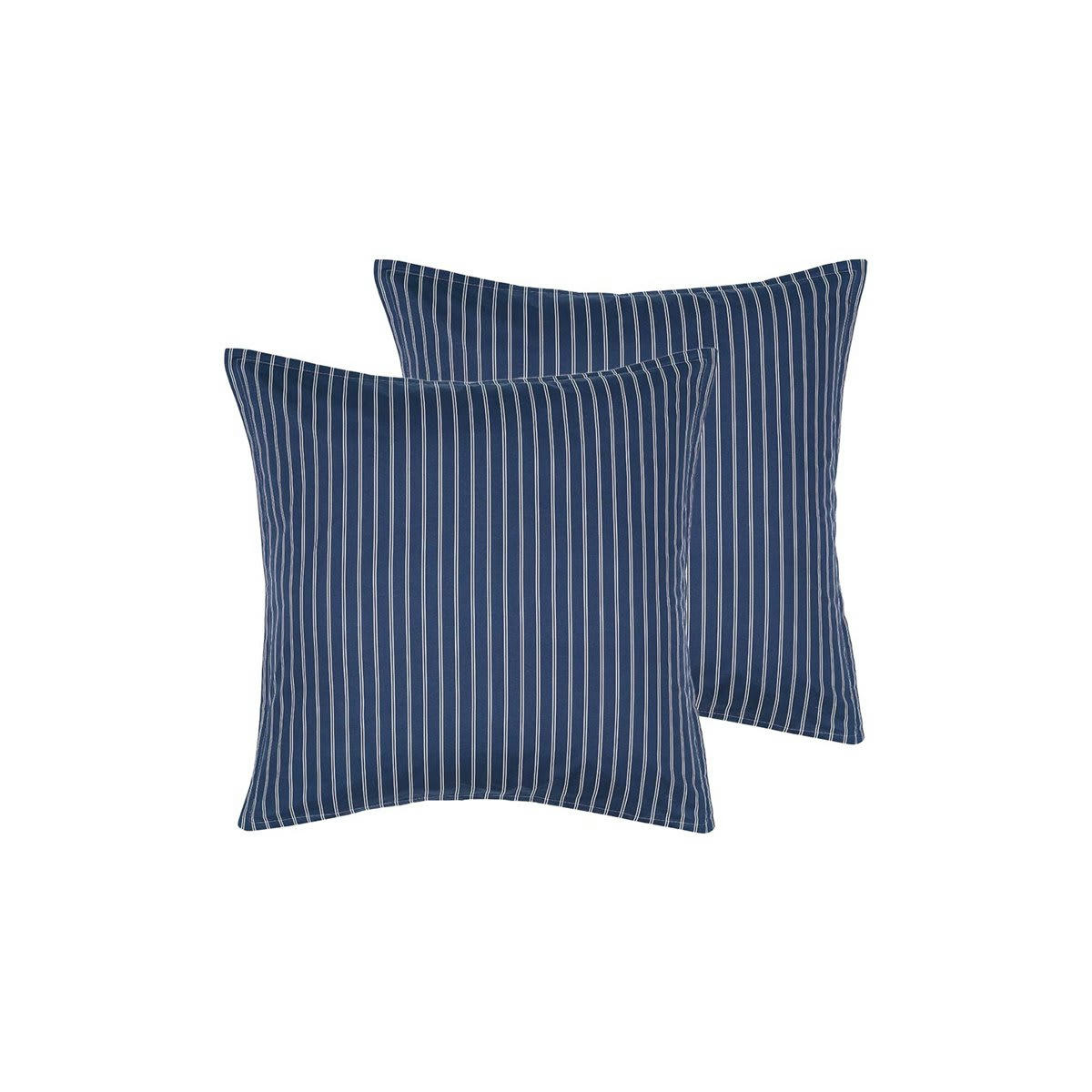 LINQUIST - 2 taies d'oreillers en percale de coton  indigo 65x65 cm