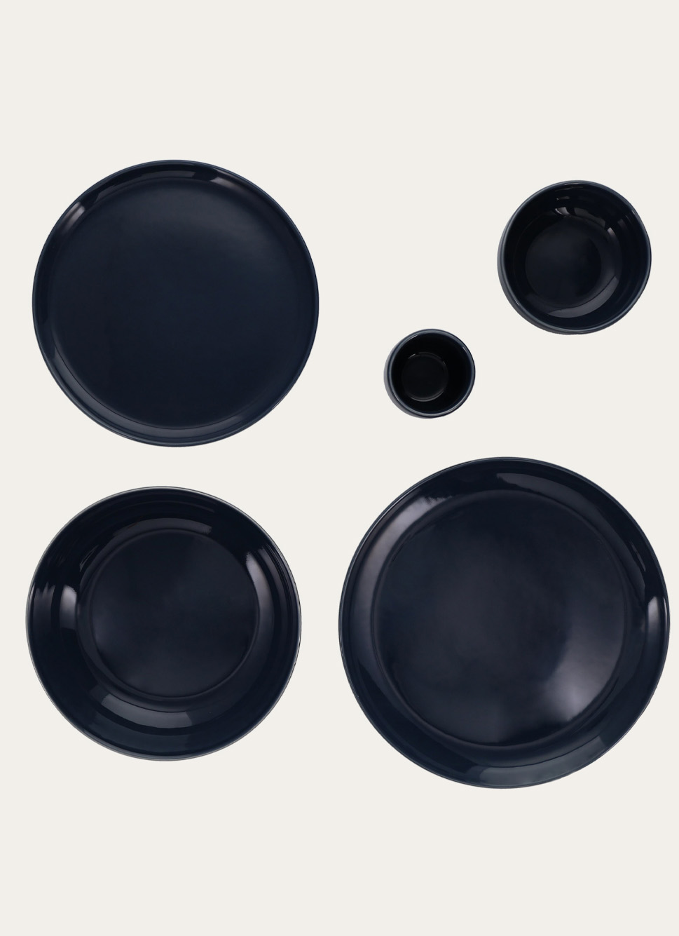 ASSIETTE PLATE EN GRÈS MILOS MARINE