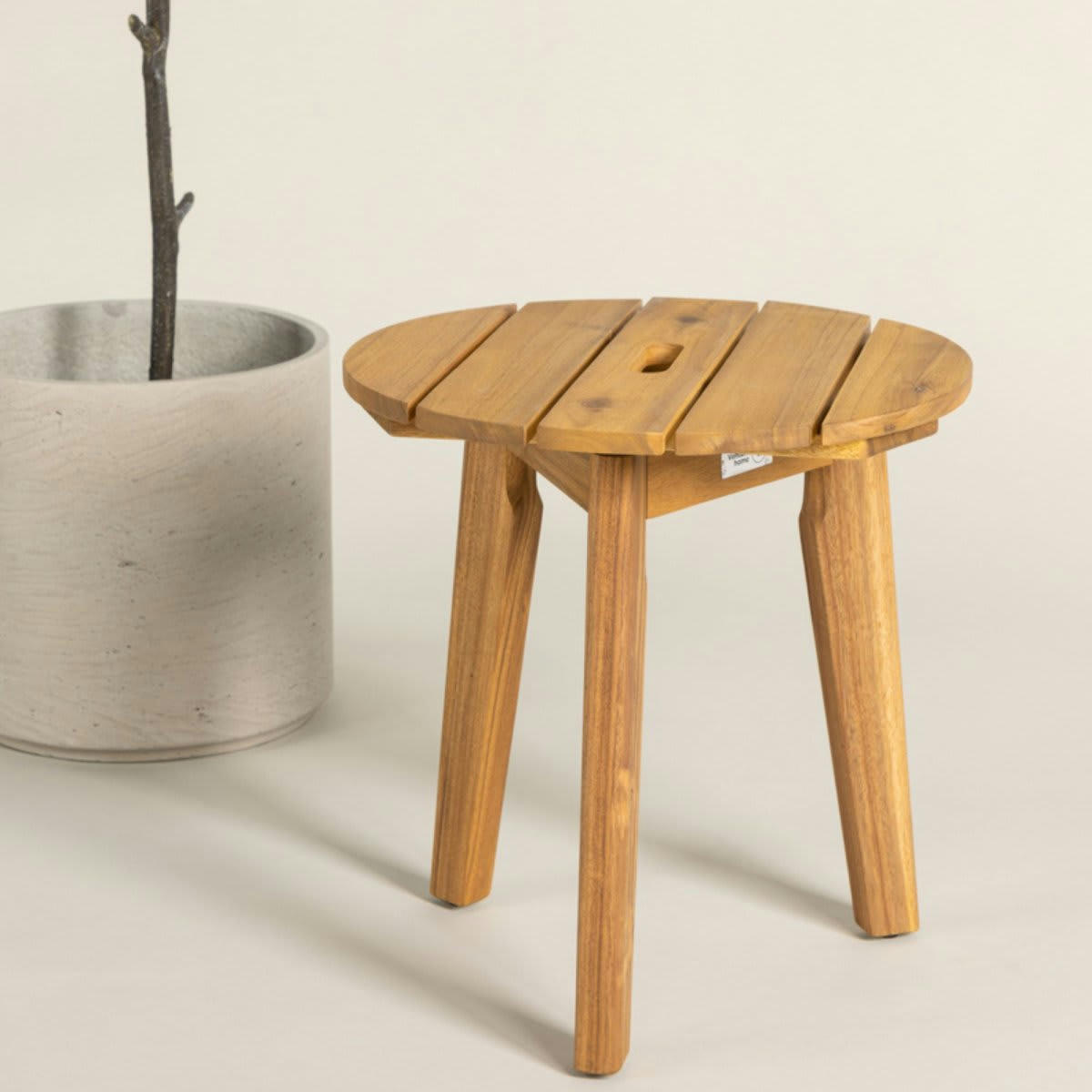 LINOA - Table d'appoint ronde 40cm en bois d'acacia