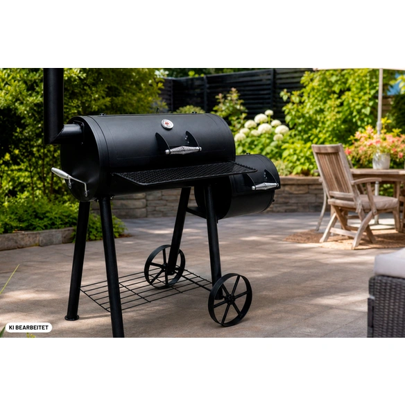 Smoker »Portland«, schwarz, Grillrost BxT: 67 x 34 cm