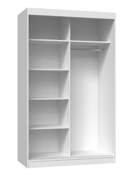 Szafa przesuwna Iga 120 cm drzwi przesuwne półki biel