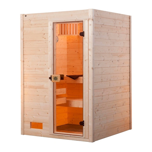 Massivholzsauna »VALIDA«, BxHxT: 139 cm x 203,5 cm x 139 cm