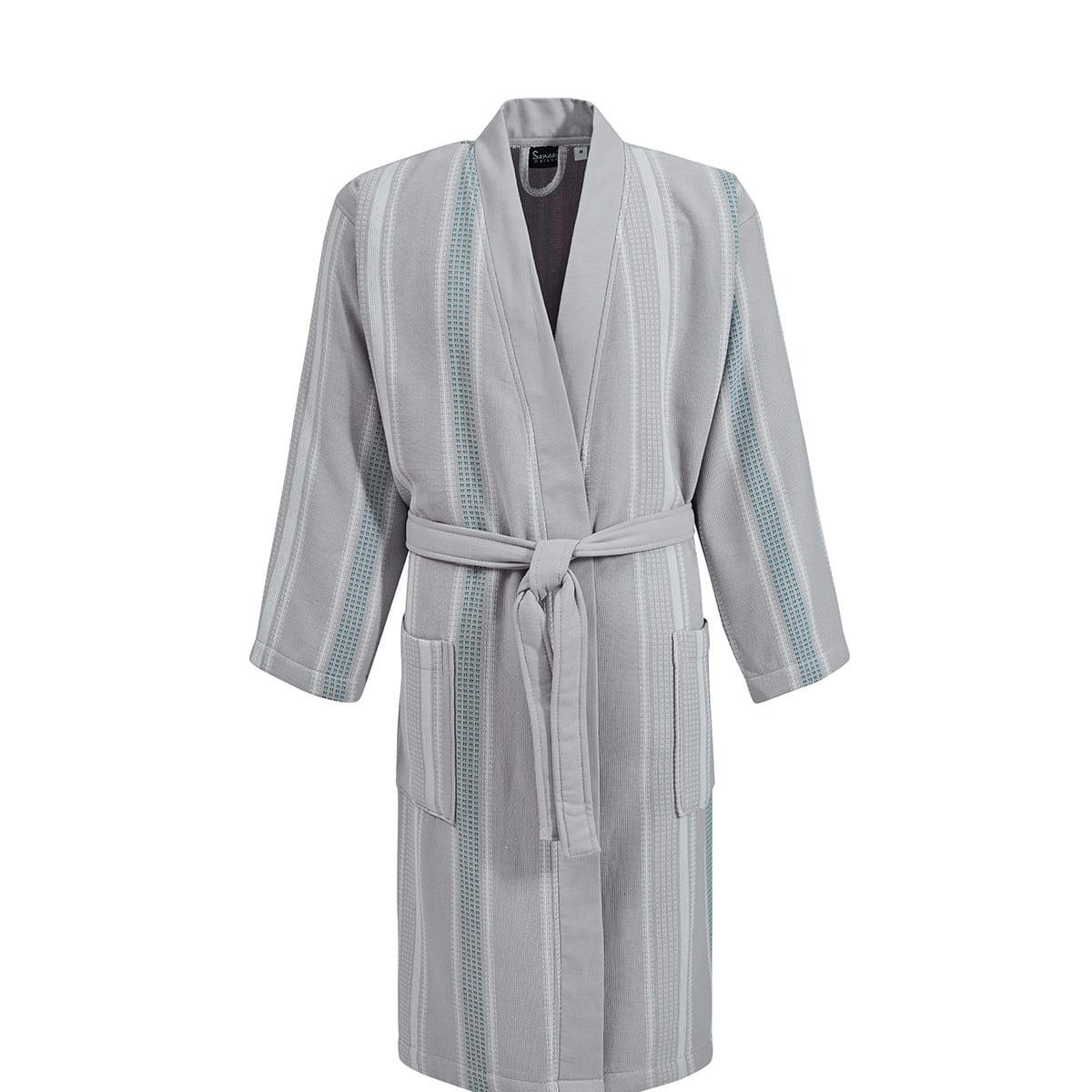 BODRUM - Peignoir mixte léger en coton 330 g/m² Gris Perle XL