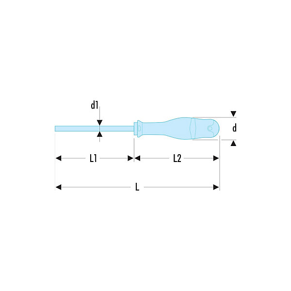 FACOM Tournevis Protwist pour vis à fente, lames fraisées 4x100mm - AT4X100