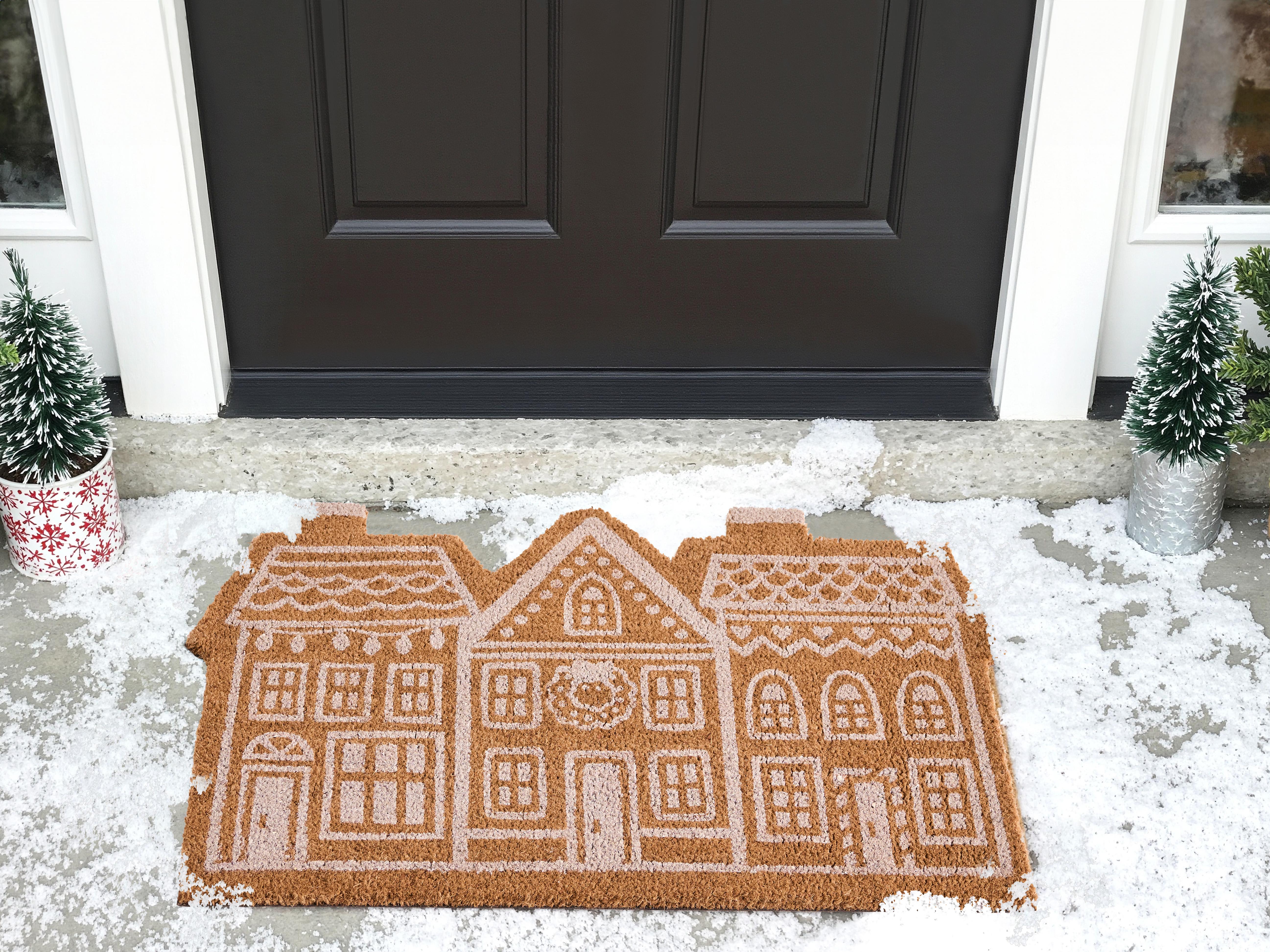Doormat MUHIKAP Natural 60 x 90 cm Christmas Motif Coir