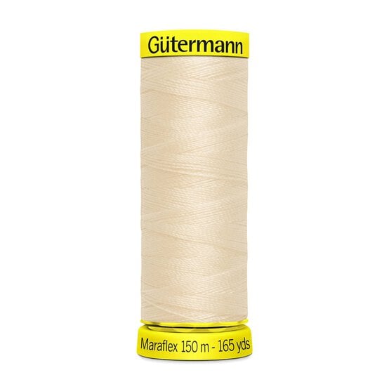 Gutermann Cream Maraflex Stretchy Sewing Thread 150m (169)