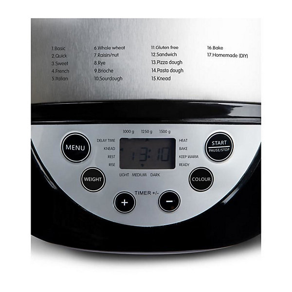 Machine a pain automatique XL - DOMO - B3977 - 850 W - 17 programmes - Ecran LCD