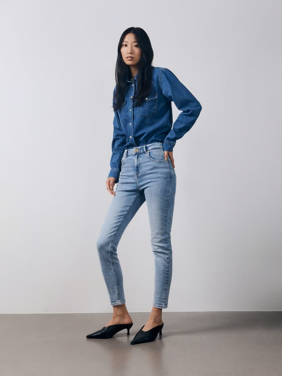 Mid Rise Slim Jeans