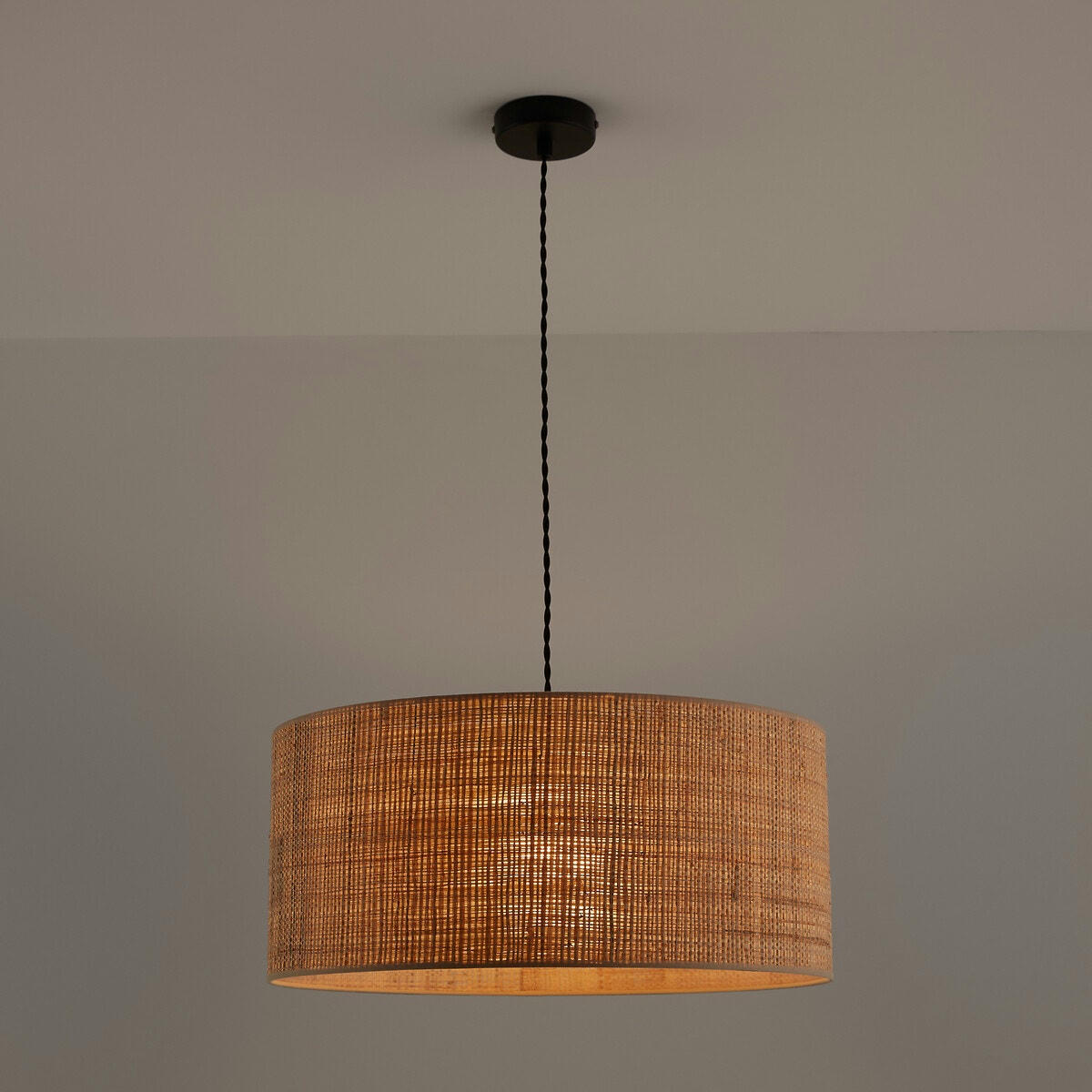Suspension/Abat-jour en raphia Ø50 cm, Dolkie