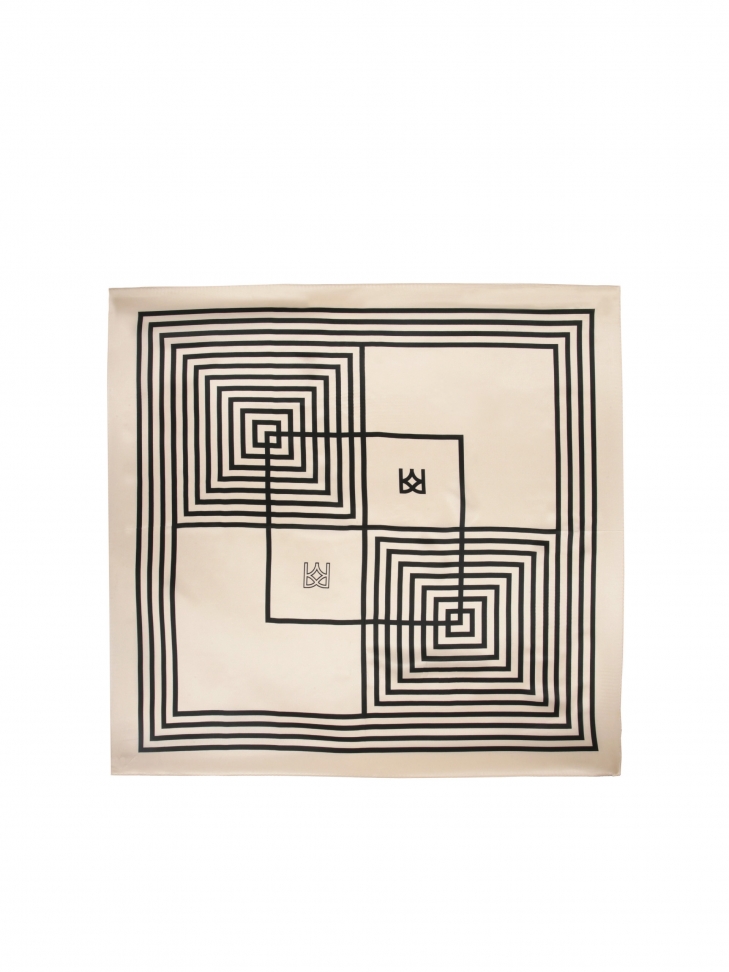 Ladies' black and cream scarf