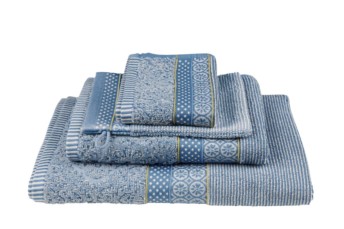Pip Studio gastendoek Soft Zellige - 30x50 cm - blauw grijs