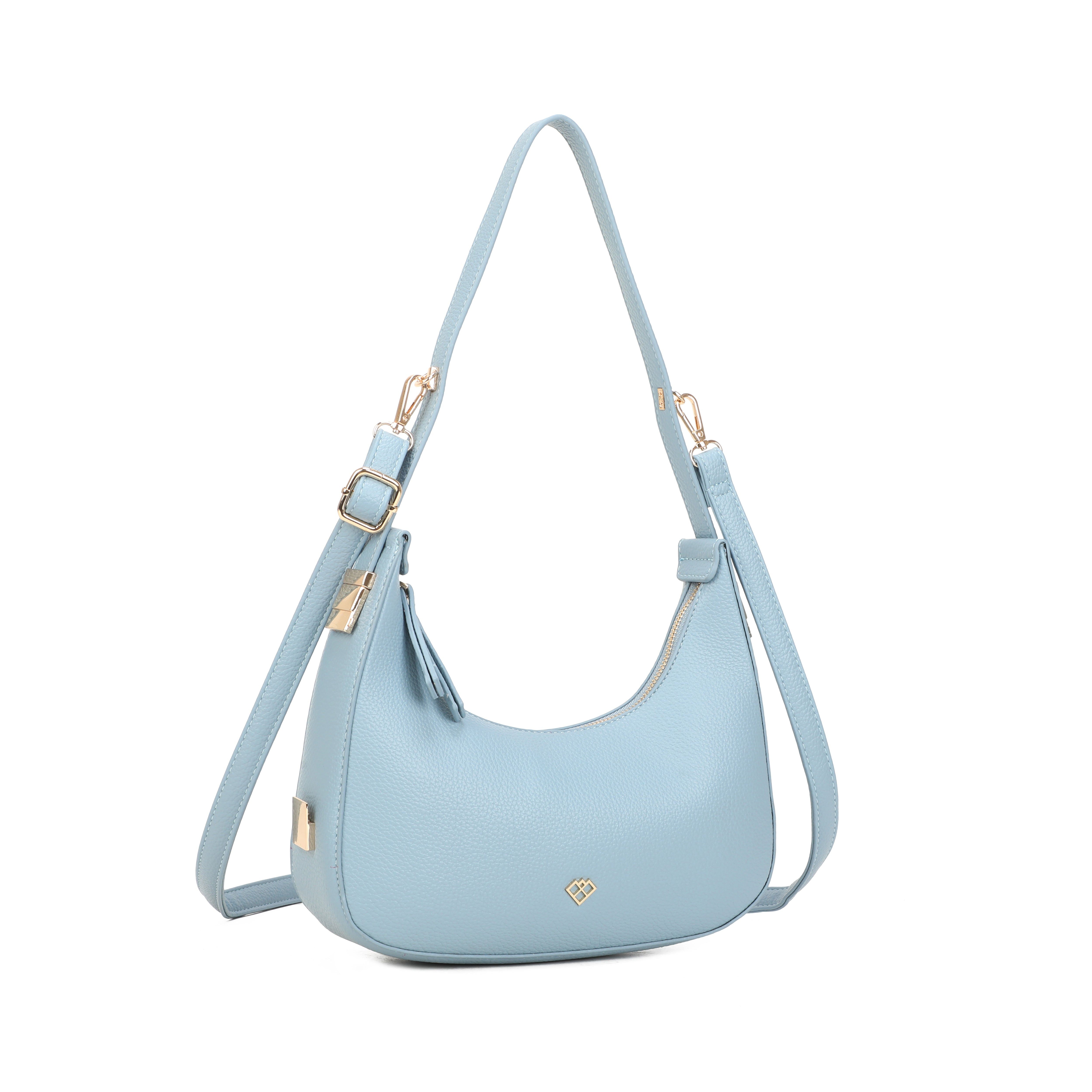 JFY Cario Co. Crescent-Shaped Top Zip Closure Shoulder Bag