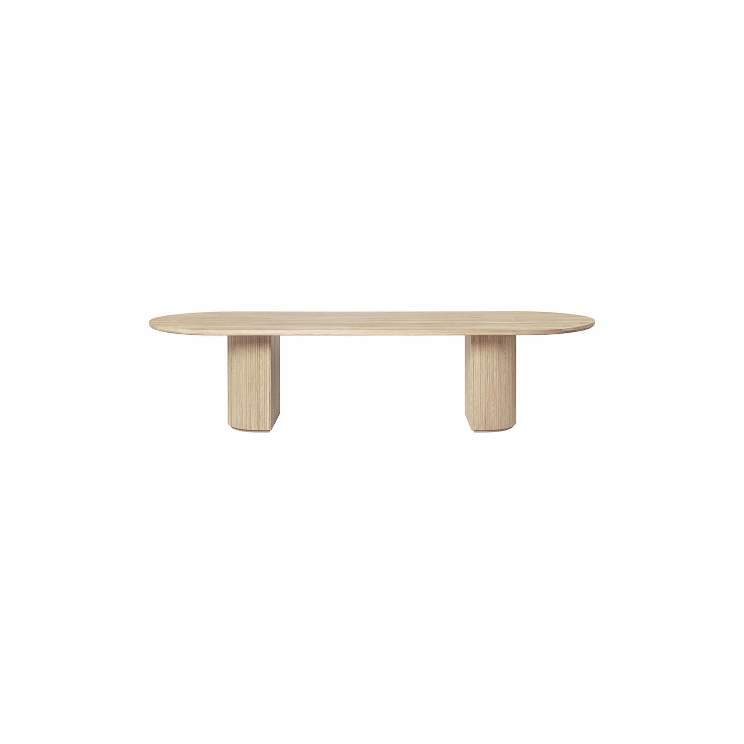 Moon Elliptical Dining Table, soap treated oak