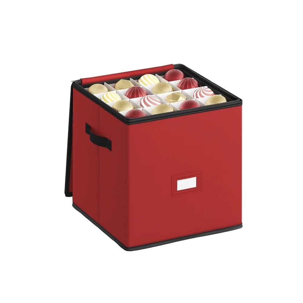 Boîte de rangement pour boules de Noël avec couvercle