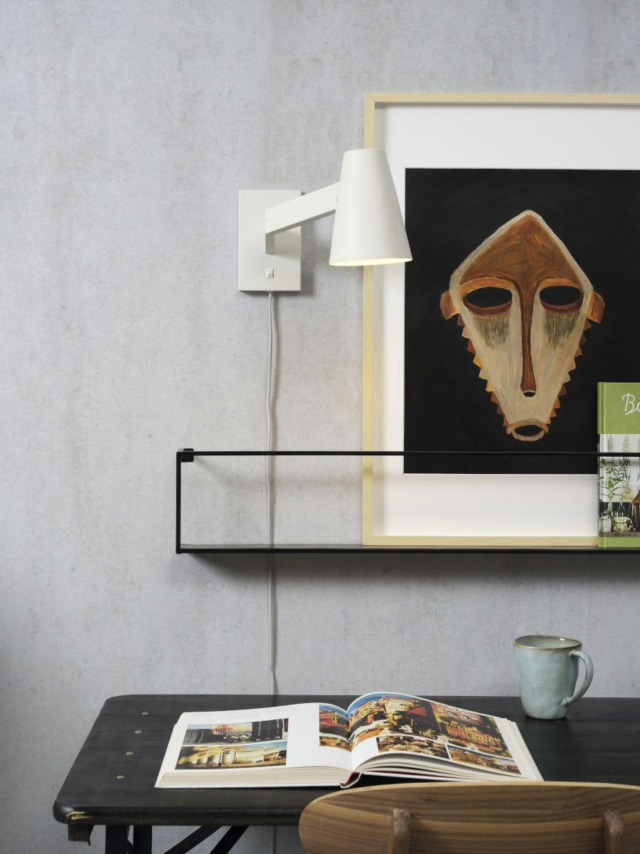 BIARRITZ - Applique murale blanche H20cm